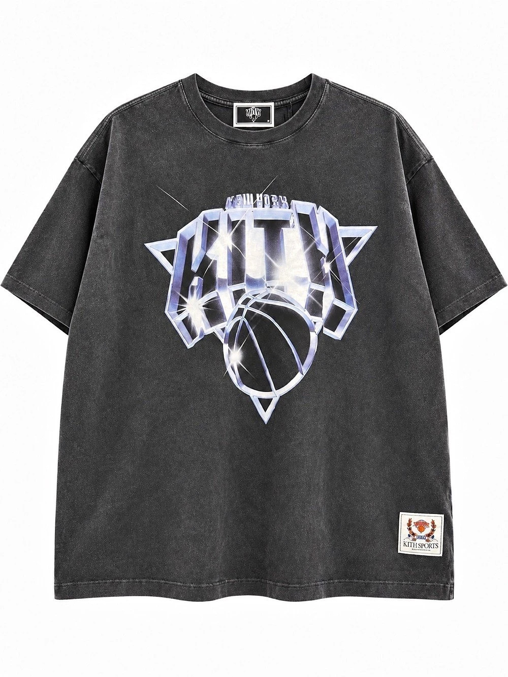 KITH for the New York Knicks New York To The World Vintage Tee Black &amp